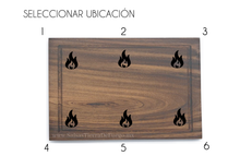 Cargar imagen en el visor de la galería, Tabla de Parota XL (Modelo Top Chef) Logo Chico