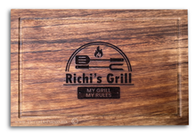 Cargar imagen en el visor de la galería, Tabla de Parota XL (Modelo BBQ)