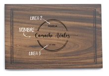 Cargar imagen en el visor de la galería, Espectacular Bloque de Parota (Personalizable Diseño Circulos) (60.5x30x4.5 cm)