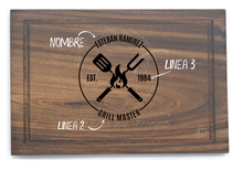 Cargar imagen en el visor de la galería, Tabla de Parota XL (Modelo Grill Master 1)