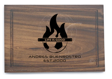 Cargar imagen en el visor de la galería, Tabla de Parota XL (Modelo Grill Soccer)