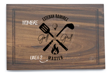 Cargar imagen en el visor de la galería, Tabla de Parota XL (Modelo Golf & Grill)