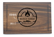 Cargar imagen en el visor de la galería, Tabla de Parota XL (Modelo My Grill - My Rules)