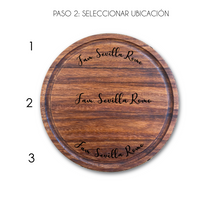 Cargar imagen en el visor de la galería, Tabla / Plato Circular de Parota (30Ø x 2.2 cm)