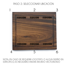 Cargar imagen en el visor de la galería, Tabla de Parota Regular (Personalizable) (35 x 30 x 2.2 cm)
