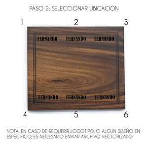 Tabla de Parota Regular (Personalizable) (35 x 30 x 2.2 cm)