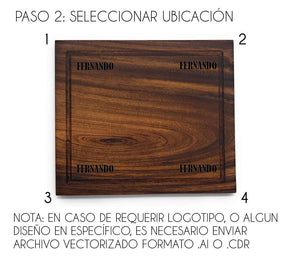 Kit de 4 Tablas de Parota (Personalizable)